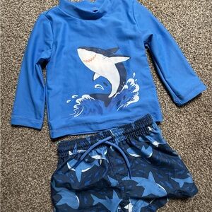 Carter’s Shark Rash Guard Swim Set | 12 Months